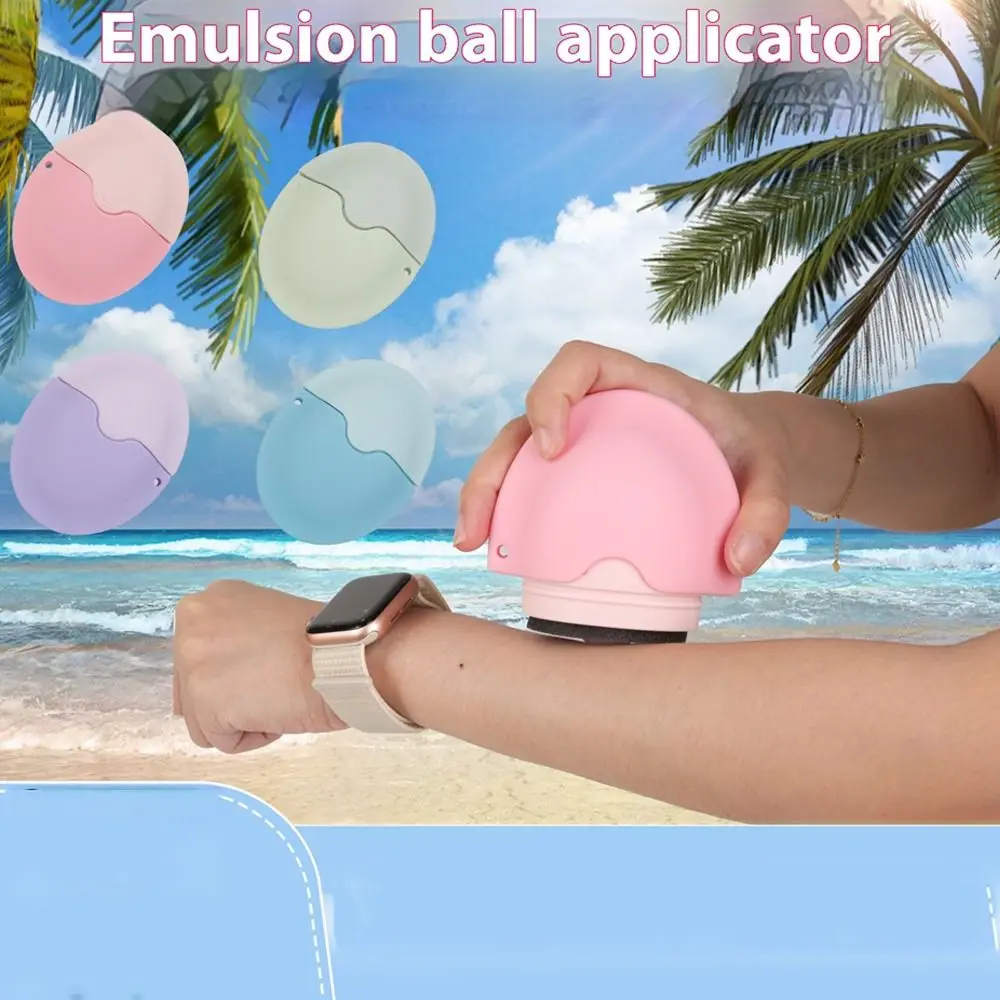Silicone Suncream Roller Applicator Refillable Oval Isolation Lotion Cream Bottles Stitching Color Cosmetics Tool Travel