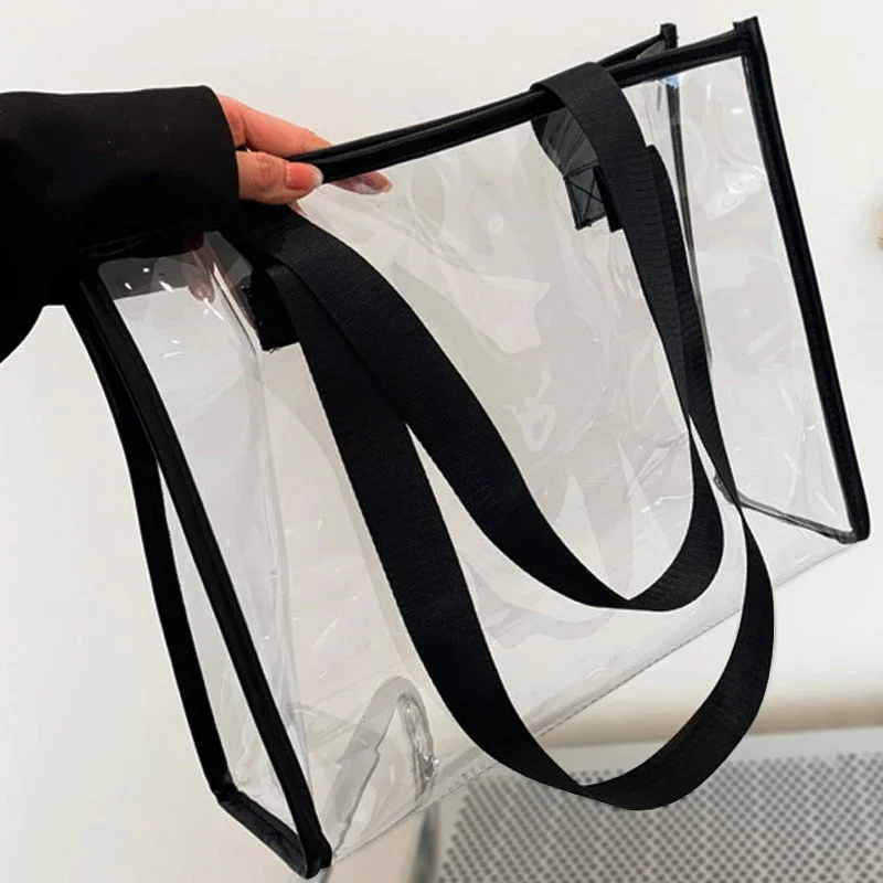 Transparent Storage Bag Lady Travel Commute Cosmetics Storage Display Bag Thicken PVC Waterproof Washing Bags Gift Packag Pouch