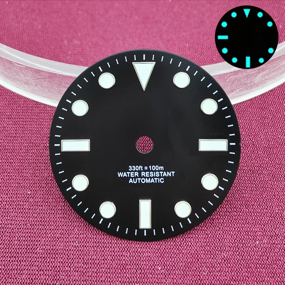 28.5mm NH35 Dial SUB Dial NH35 Diver Dial BGW9 Luminous NH35 Face NH34 Dial NH35 Hand Calendar Dial GMT Dial Accessories - view 3