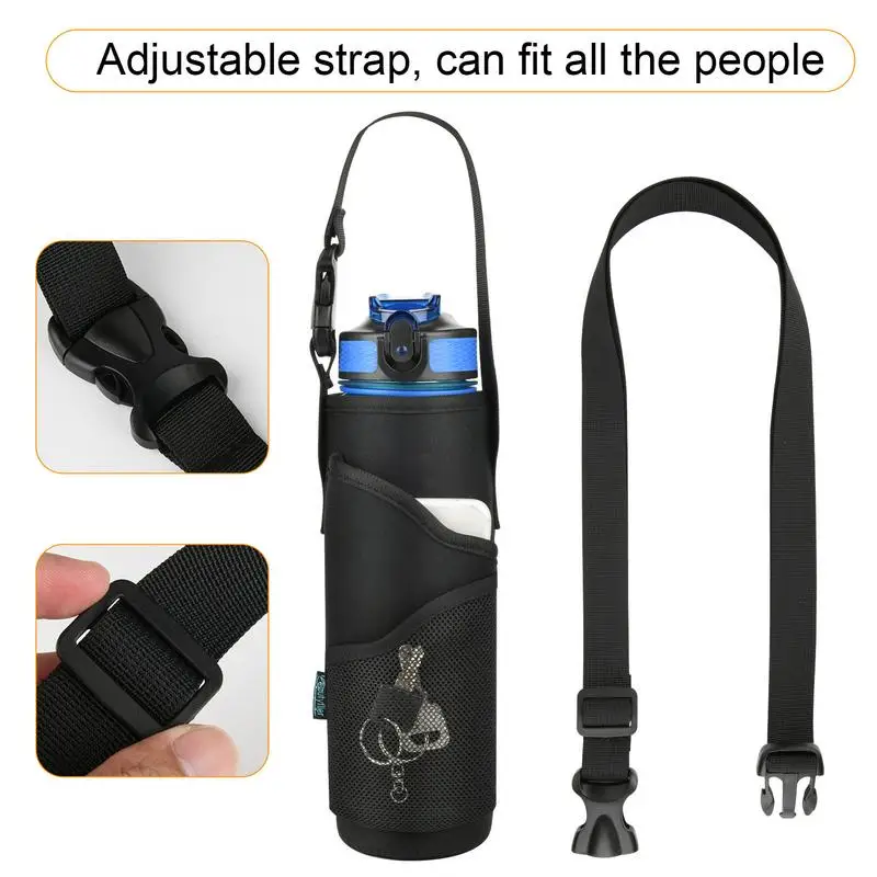 Tumbler Strap Carrier Water Bottle Case Holder Bag Pouch Strap Neoprene Pouch Holder Shoulder Strap With Hand Strap For Hiking