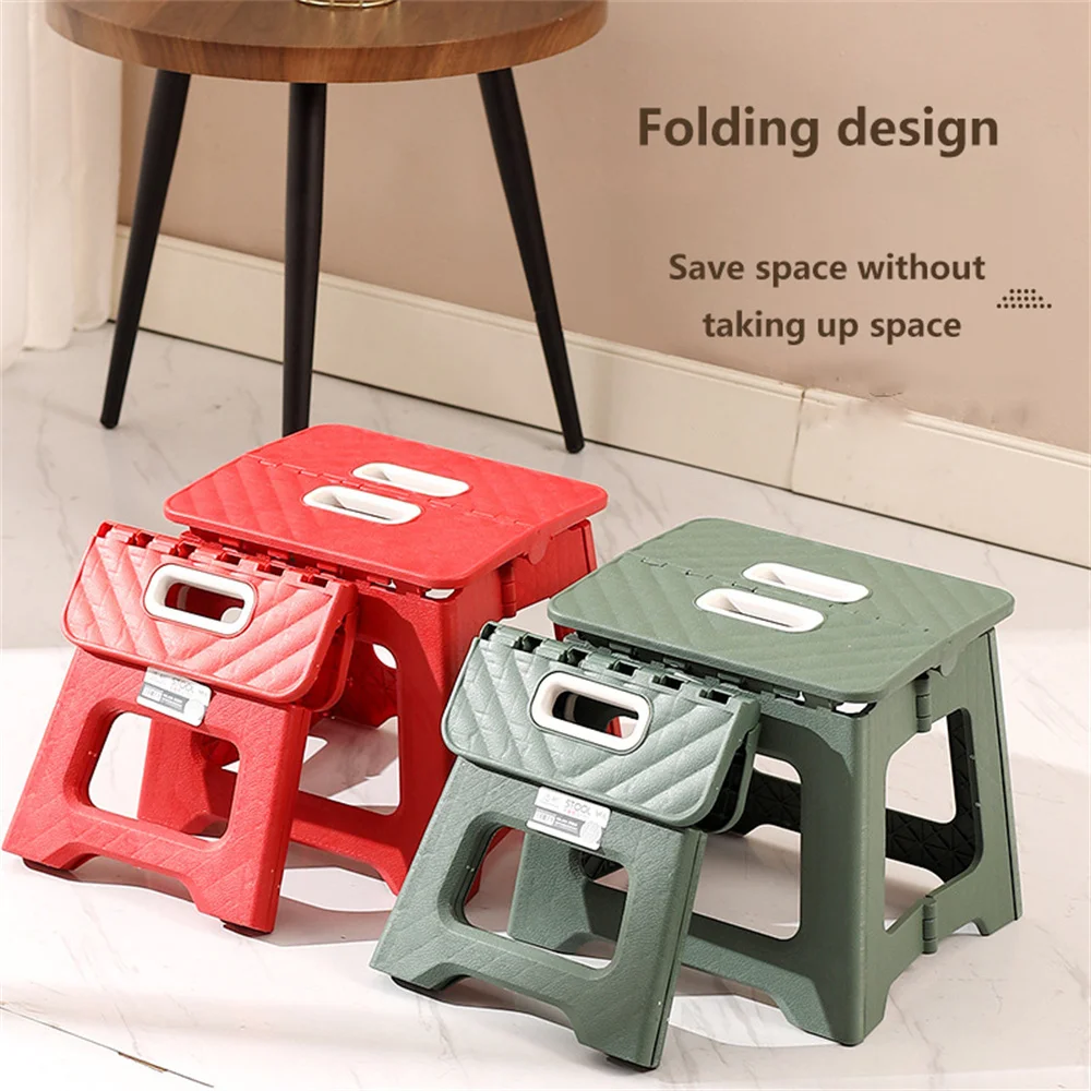 2024 New Adult Children Portable Folding Stool Thickened Plastic Saddle Chair For Outdoor Activities And Fishing