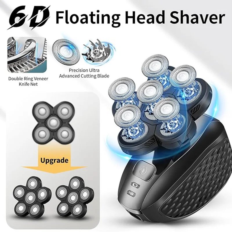 

Head Shavers for Bald Men 5 in 1 Electric Shavers for Men Rechargeable Shaving Grooming Kit Waterproof Balding Razor for Men