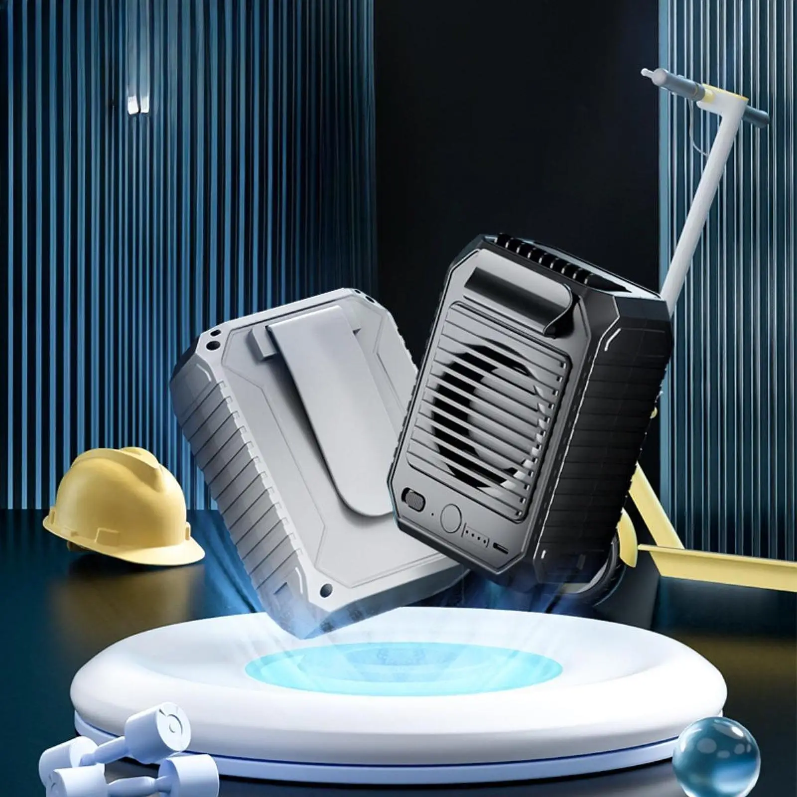 허리 선풍기 개인 선풍기 조용한 선물, 작은 냉각 선풍기, 침실 홈 라이딩