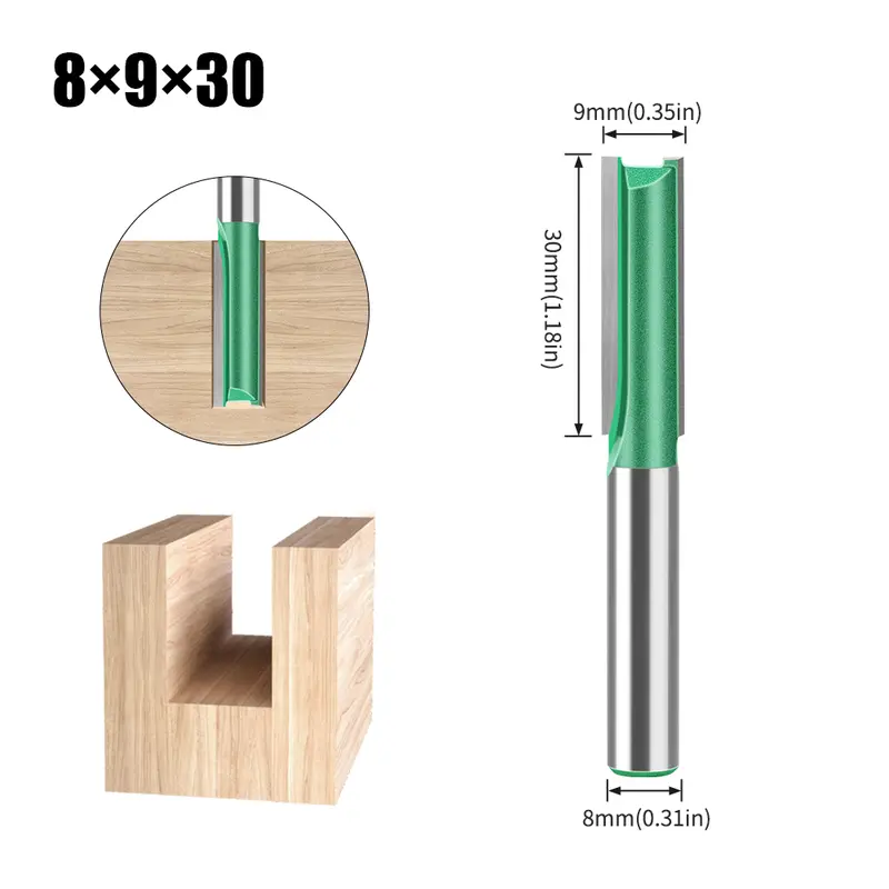 3mm-20mm Diameter 8mm Shank Straight Bit Tungsten Carbide Single Double Flute Router Bit Wood Milling Cutter For Woodwork Tool - Image 22