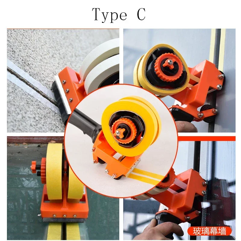 Dispensador de cinta adhesiva, máquina de pegado de papel texturizado, pegatina de pintura en aerosol, herramienta de pegado de cinta de costura de