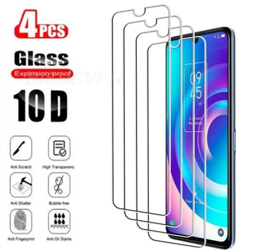 4Pcs Tempered Glass For TCL 30+ 30 Plus 6.7