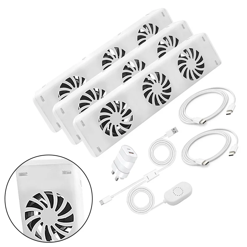 3-Fan Radiator White Radiator Cooling Fan Energy-efficient Flame Retardant Improved Heat Distribution Home Heating