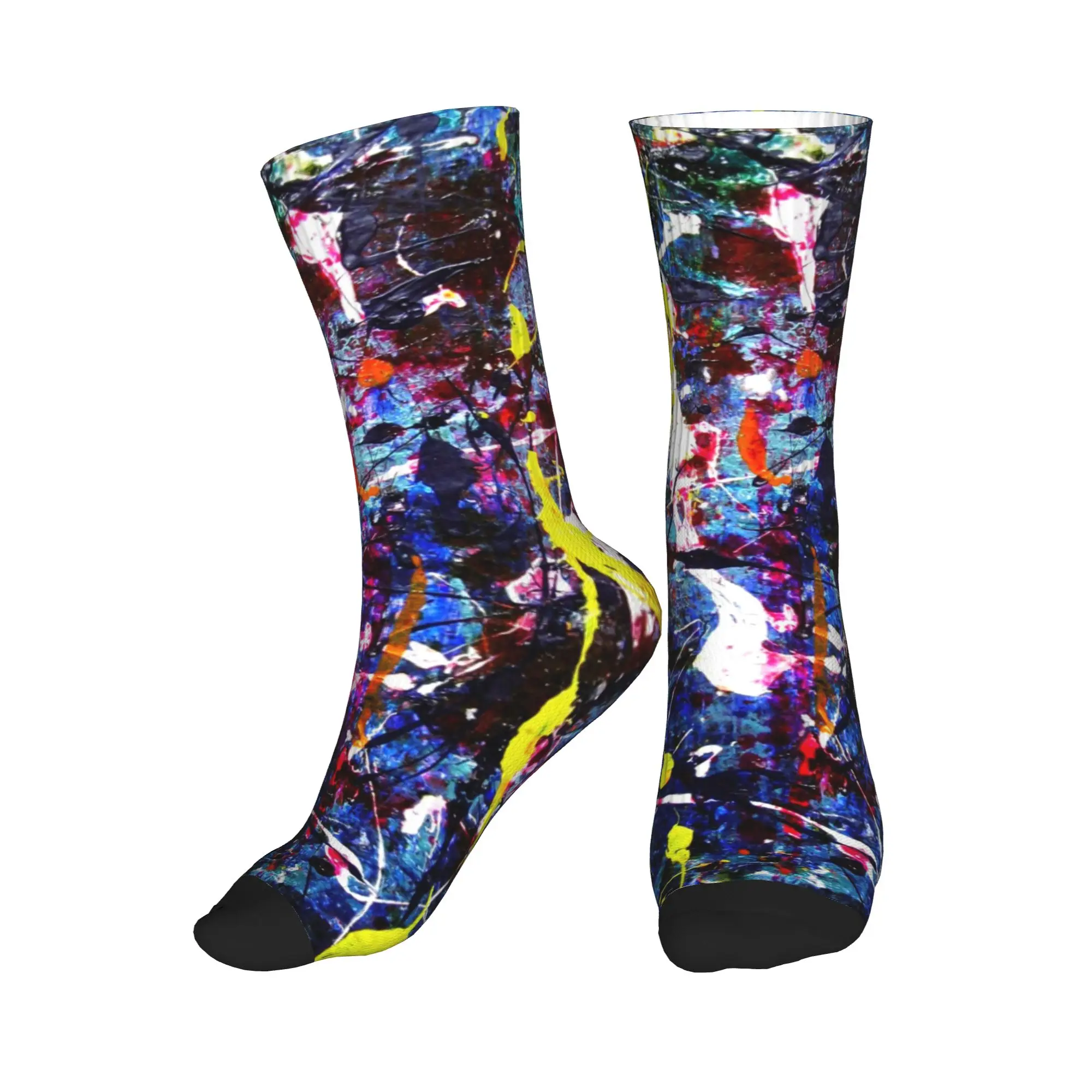 

Colorful Pop Art Abstract Camouflage Graffiti Mens Crew Socks Unisex Novelty 3D Print Dress Socks