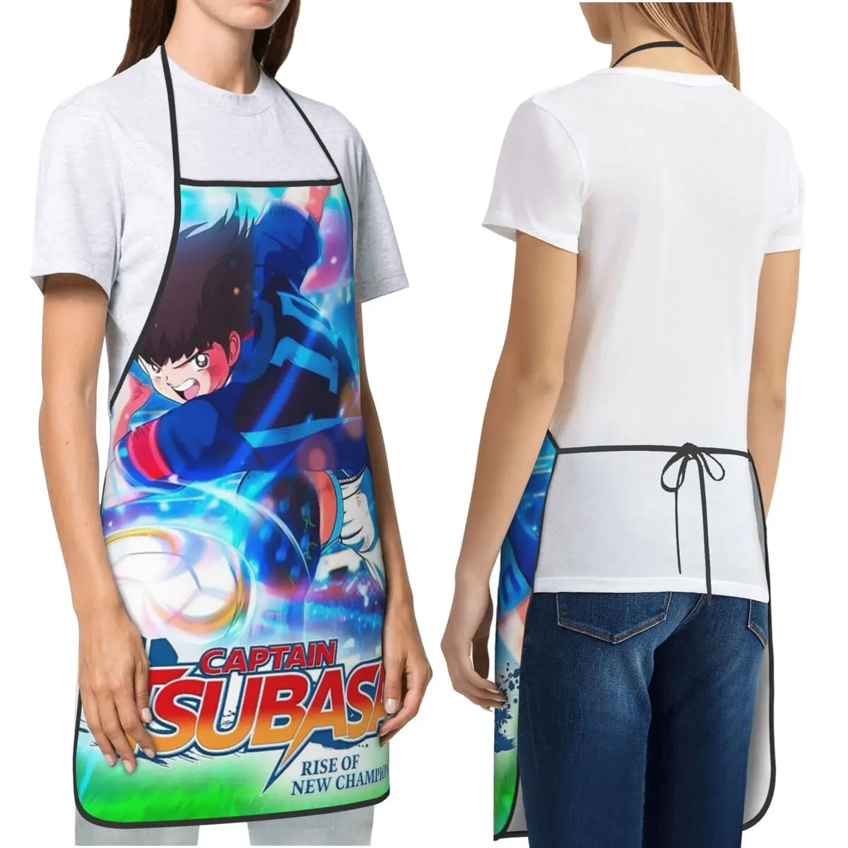 

Капитан Цубаса аниме мультфильм фартук шеф-повар кулинария кухня Tablier нагрудник без рукавов кухонный сарафан для уборки
