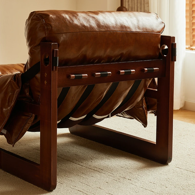 Chinese antique Single sofa chair retro Luxury casual balcony lazy sofa living room chair cadeiras salas de jantar recliner