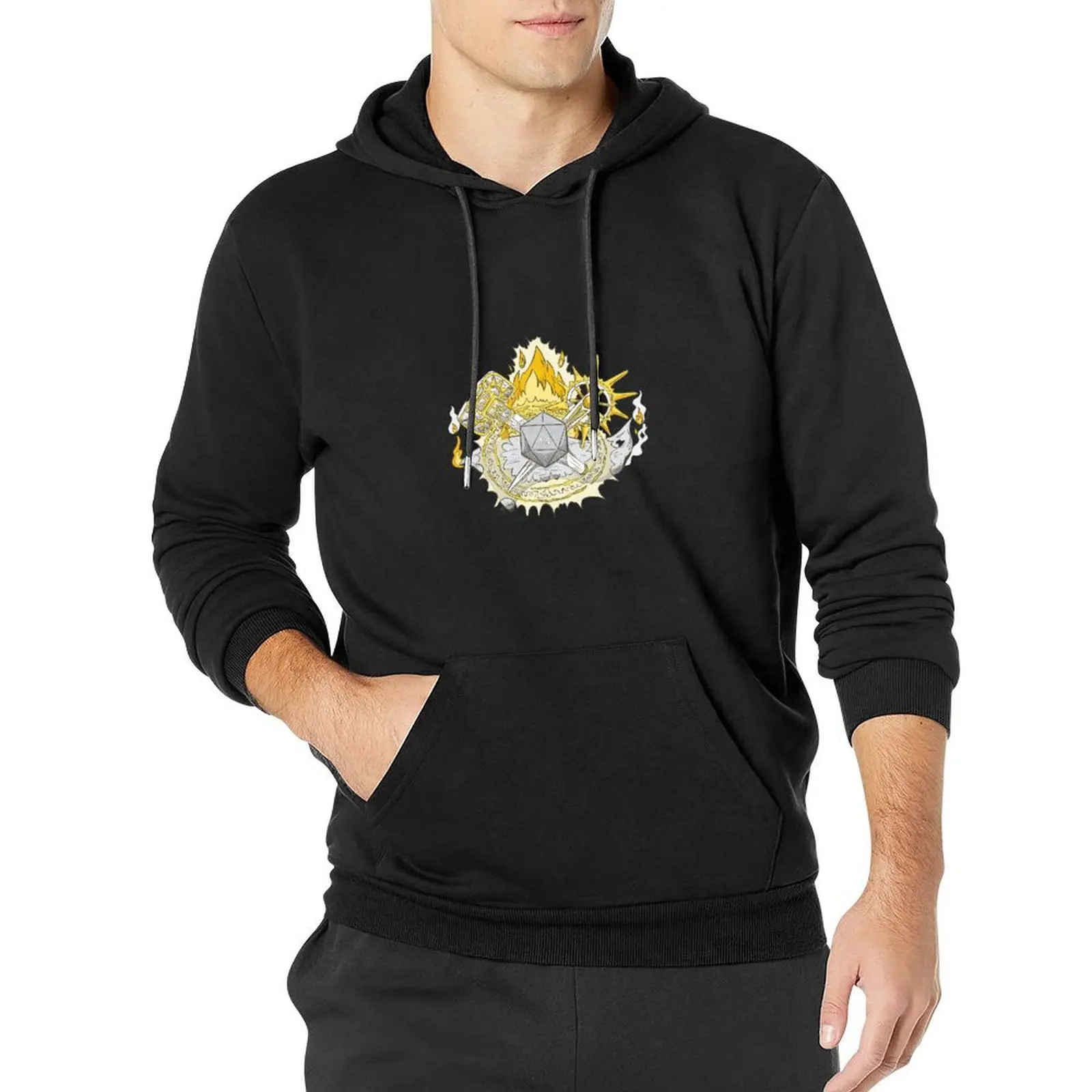 The Firey Wrath of a Cleric Pullover Hoodie men's winter sweater pullover