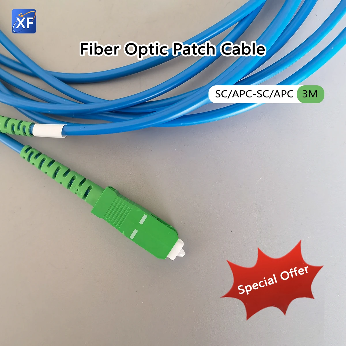 

Оптоволоконный кабель 3M SC/APC-SC/APC Одномодовый G652D Внутренняя установка FTTH Высокоскоростной Интернет для оптоволоконной муфты