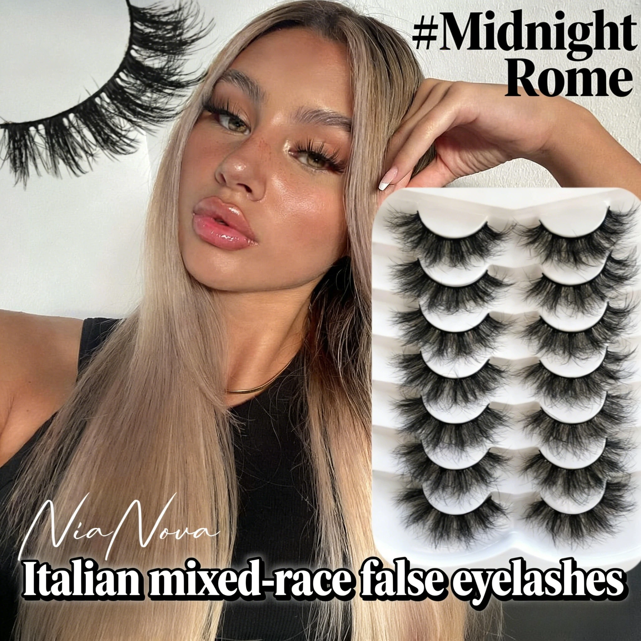 Upgrade Magnetic False Eyelashes Natural Lashes 3-Step Press On Fake Lash Handmade EyeLash Random Distribution