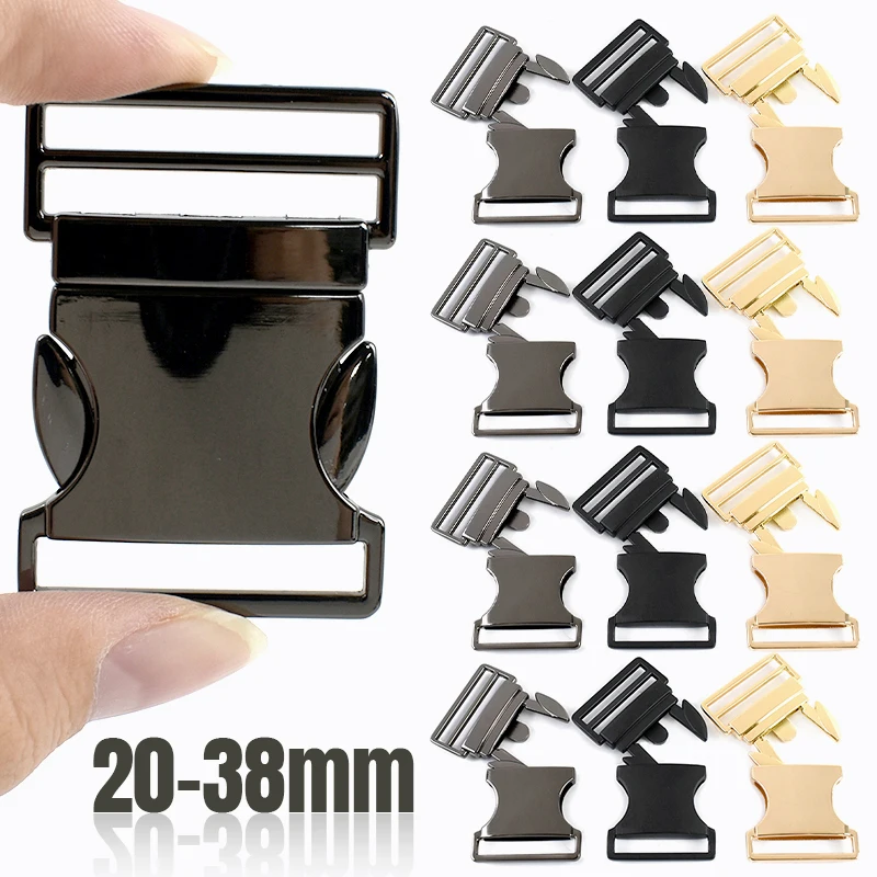 

2/3/4Pcs 20-38mm Metal Side Release Buckles for Backpack Strap Pet Collar Belt Fast Clasp Hooks DIY Hardware Sewing Accessories