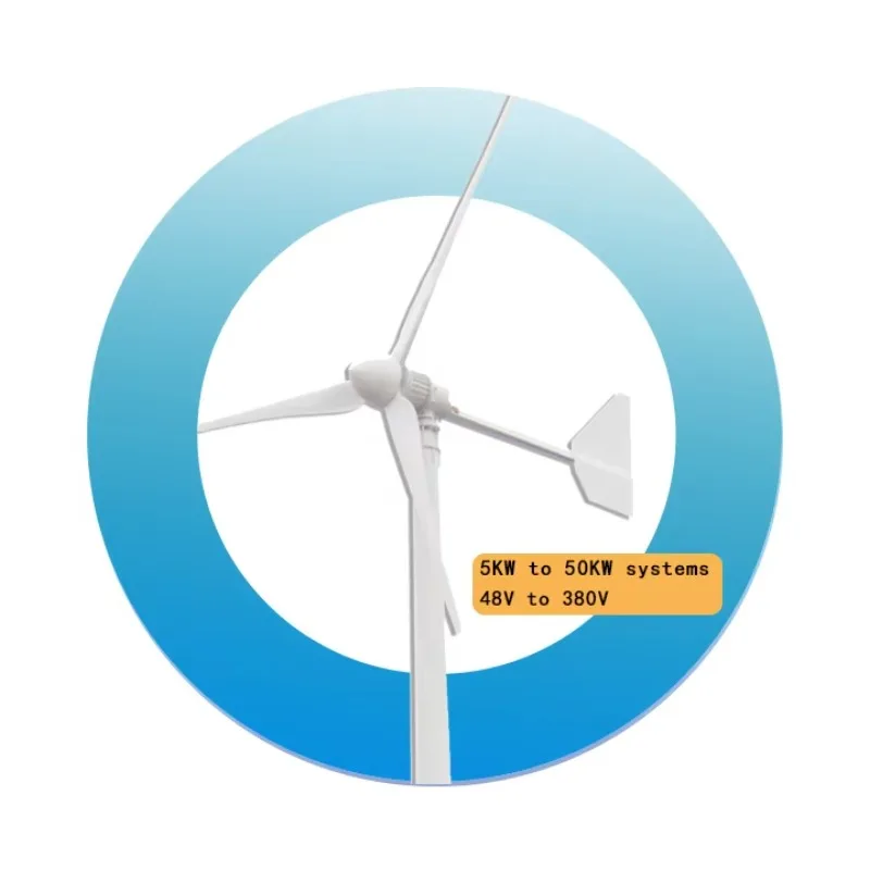 10KW Horizontal Axis Wind Turbine Off-Grid Home Generation System