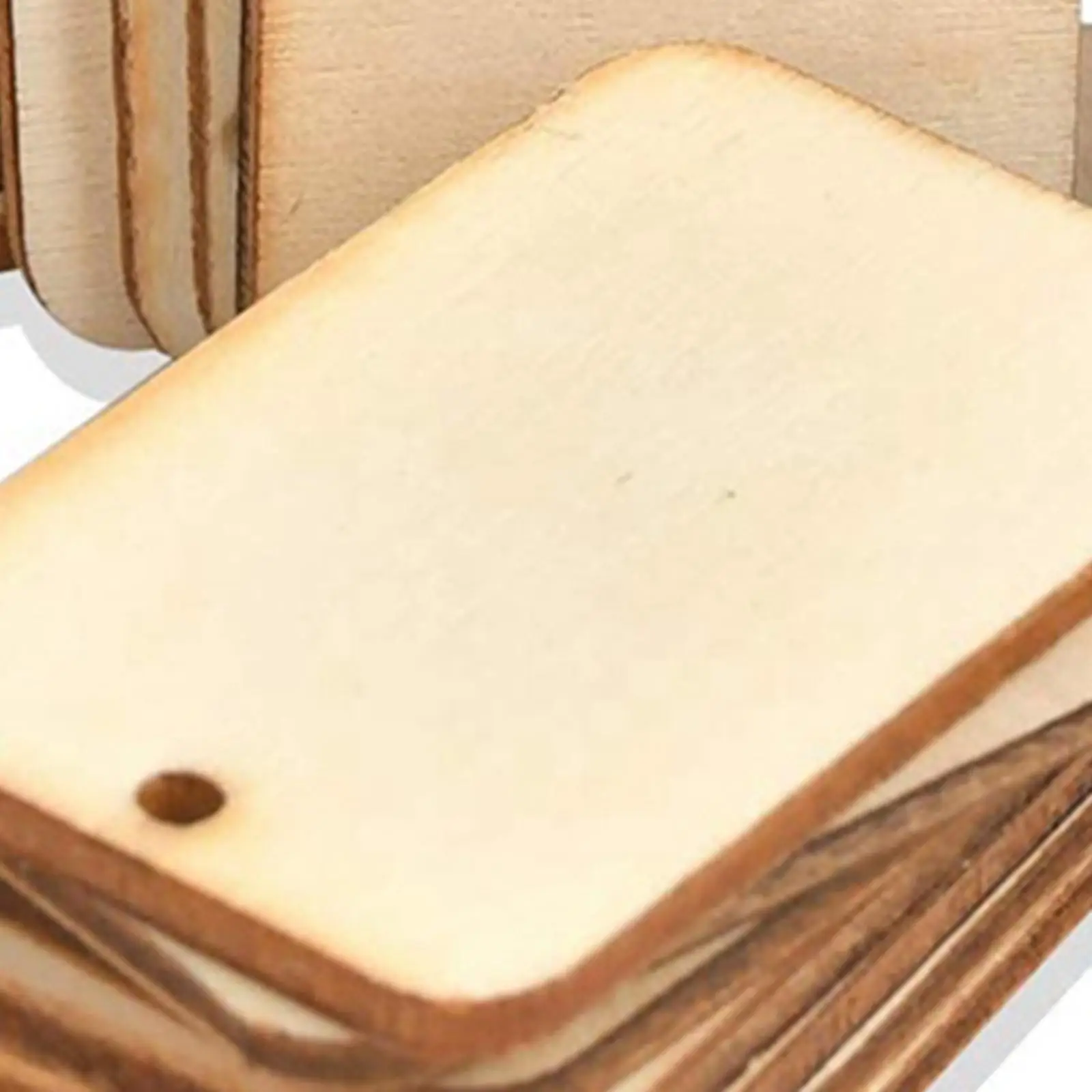 24 Wooden Blank Tags Blank Keychain Set Keychain Decoration