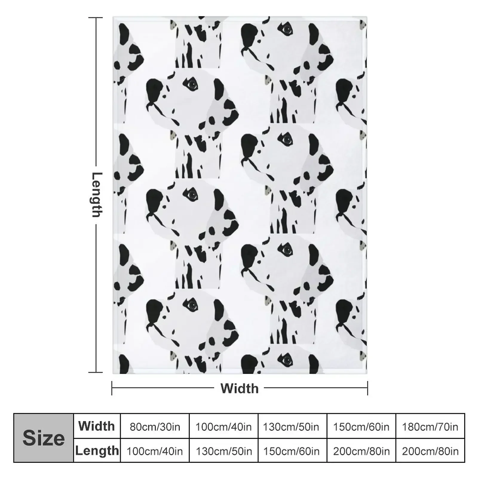 Dalmatian Throw Blanket couch cozy soft plush fuzzy picnic outdoor blanket