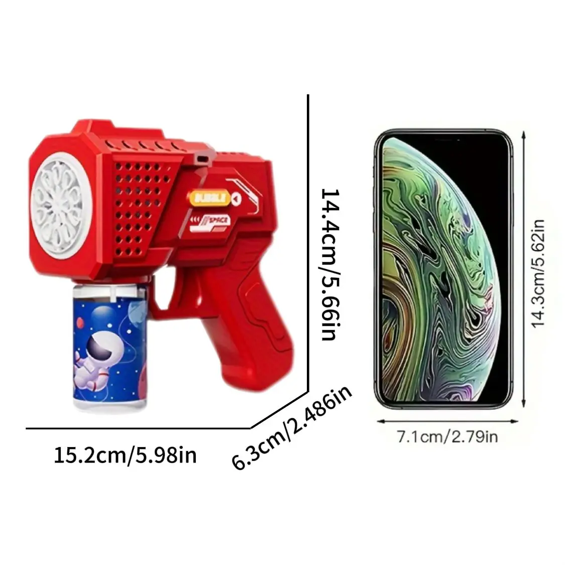 Space Porous Technology Handheld Bubble Gun Toy Outdoor Toy [Zonder batterijen en geen water]