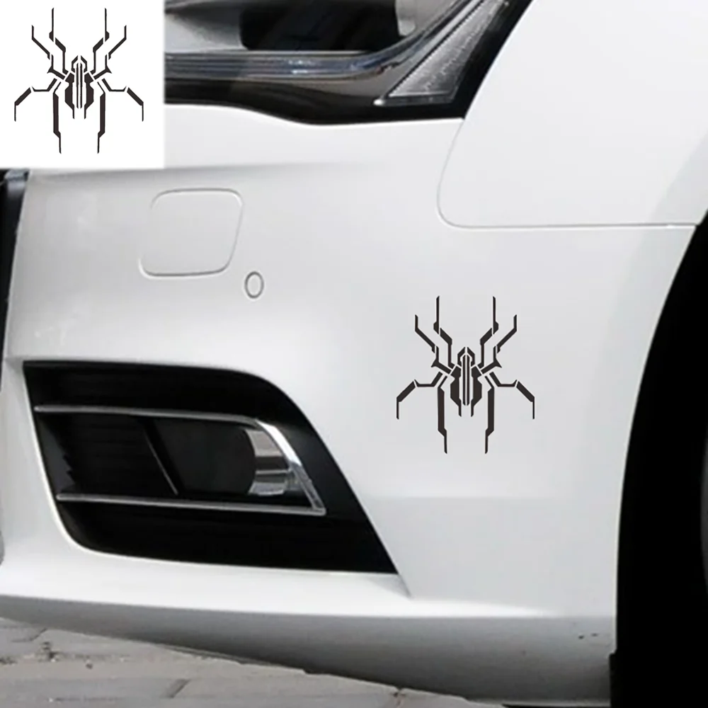 

Hollow car sticker, electronic spider, cyber, luminous fluorescent color-changing rear windshield hood, personalized car sticker