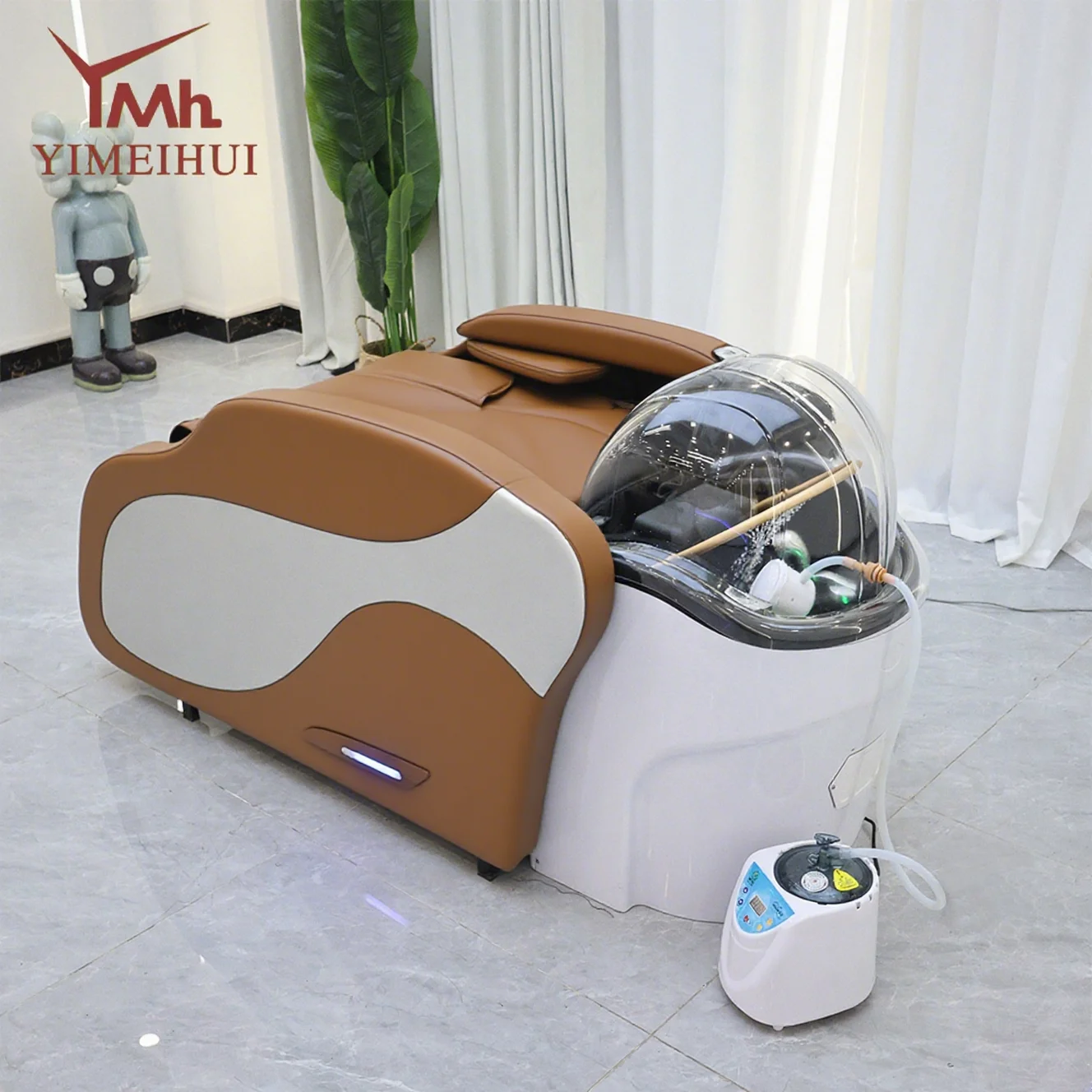 

Salon Furniture Luxury Electric Massage Head Spa Water Therapy Shampoo Bed Lay Down Washing Salon Shampoo Bed