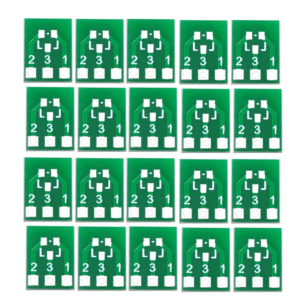 20 peças sot23 SOT23-3 turn sip3 dupla face smd turn dip sip3 adaptador conversor placa sot sip ic soquete placa pcb kit diy gsy