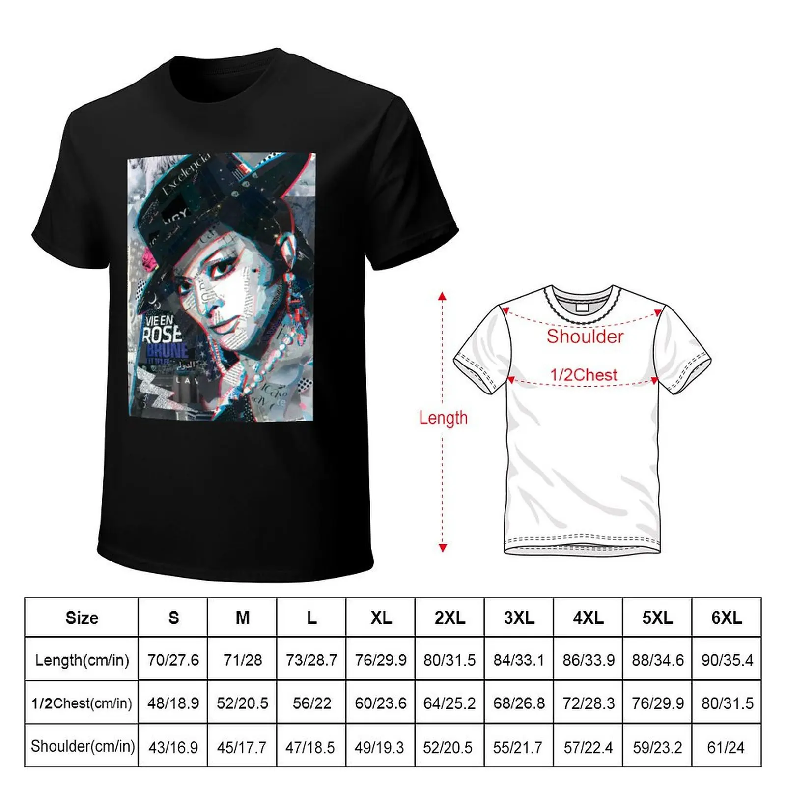 Lola Flores 3D collage T-Shirt Gym Exercise Short Sleeve T-Shirt