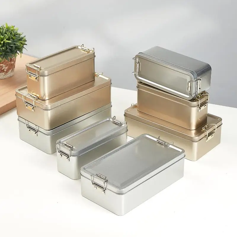 

Новые 1/3/5 шт. пыленепроницаемые прямоугольные жестяные коробки для хранения на рабочем столе с крышкой для печенья, конфет, кофе, чая, украшений, шоколада