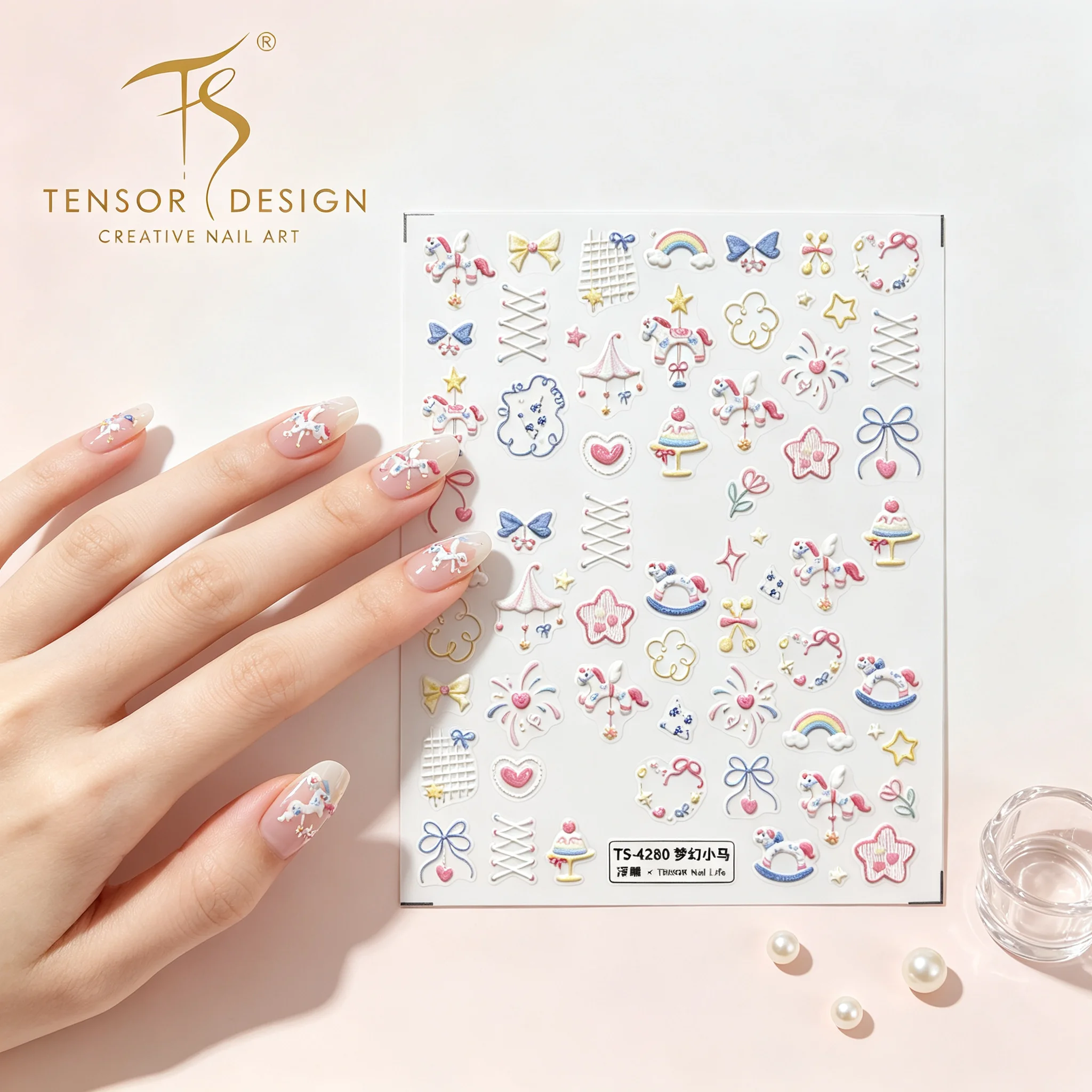 Nail Art Elegan - Autocollants 5D en relief TENSOR NAIL