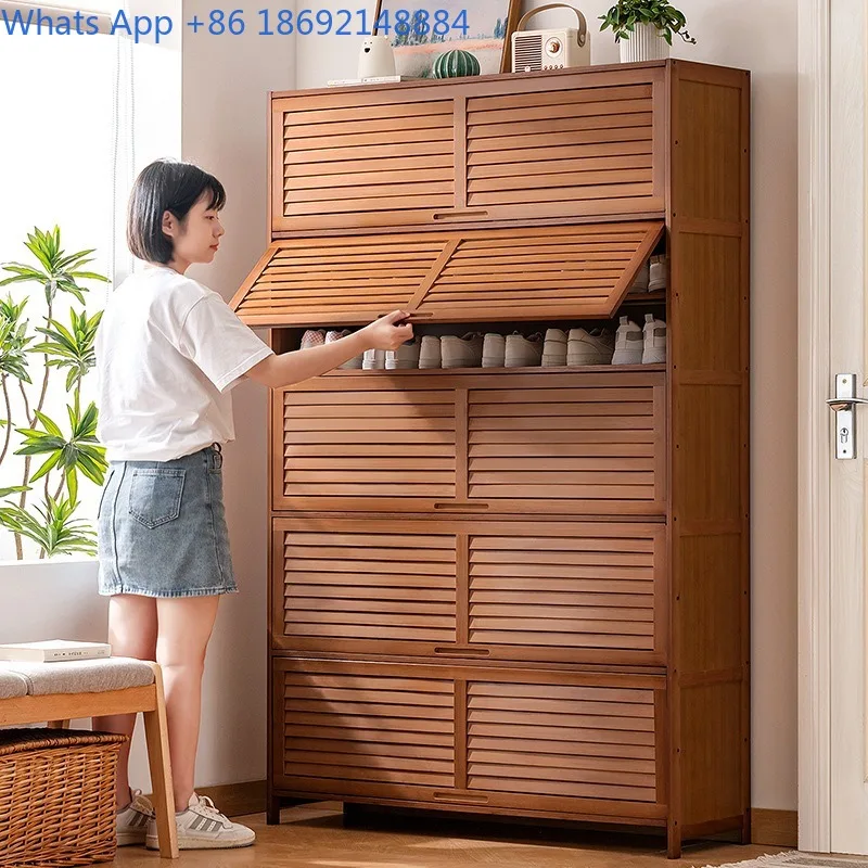 

Integrated Shoe Rack Multi-functional Large Capacity Floor-standing Shoe Rack for Rental House Entry Storage Light Luxury