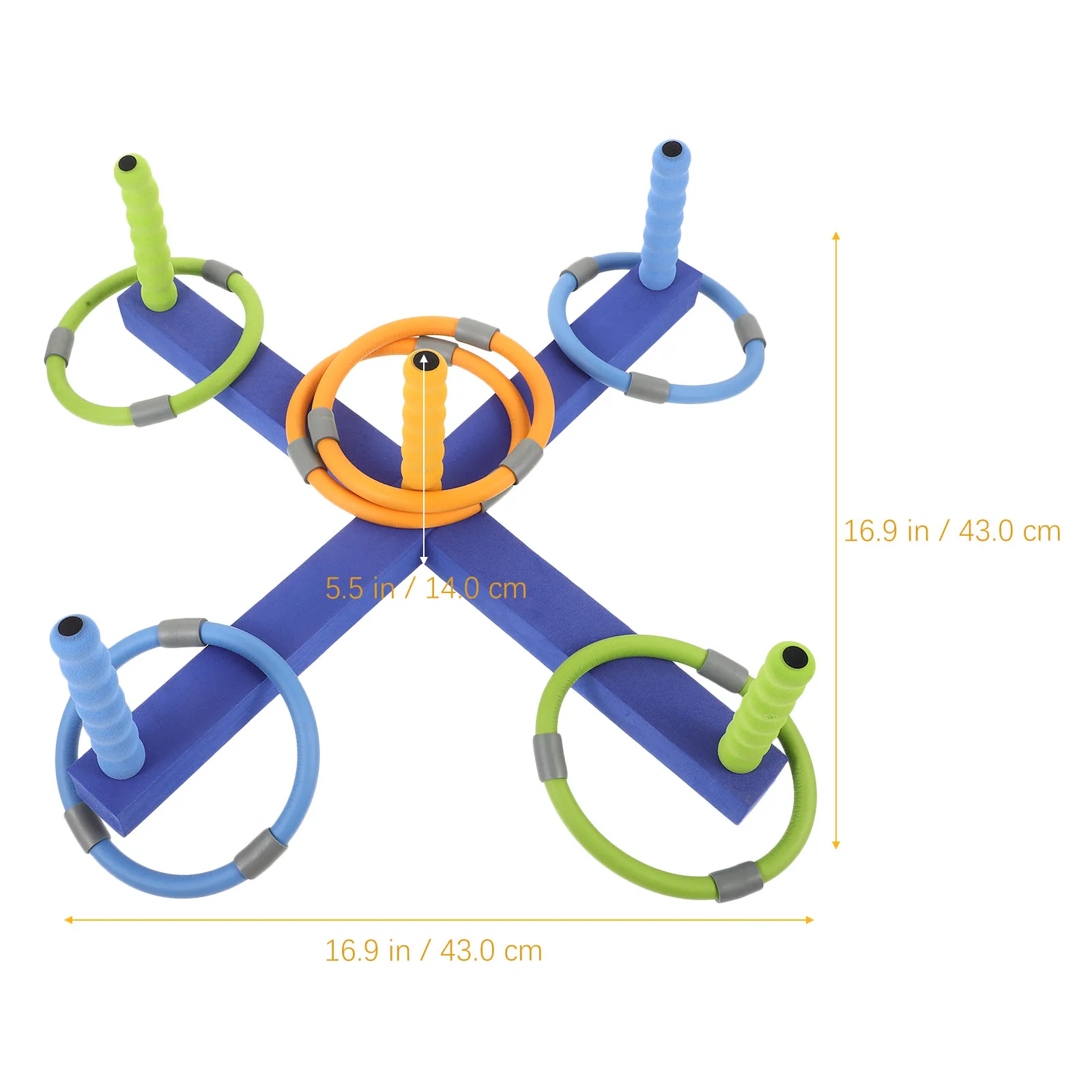1Set Ring Toss Game Set for Kids Indoor Outdoor Play Premium Material Bright Colors Enhances Motor Skills Hand Eye Coordination