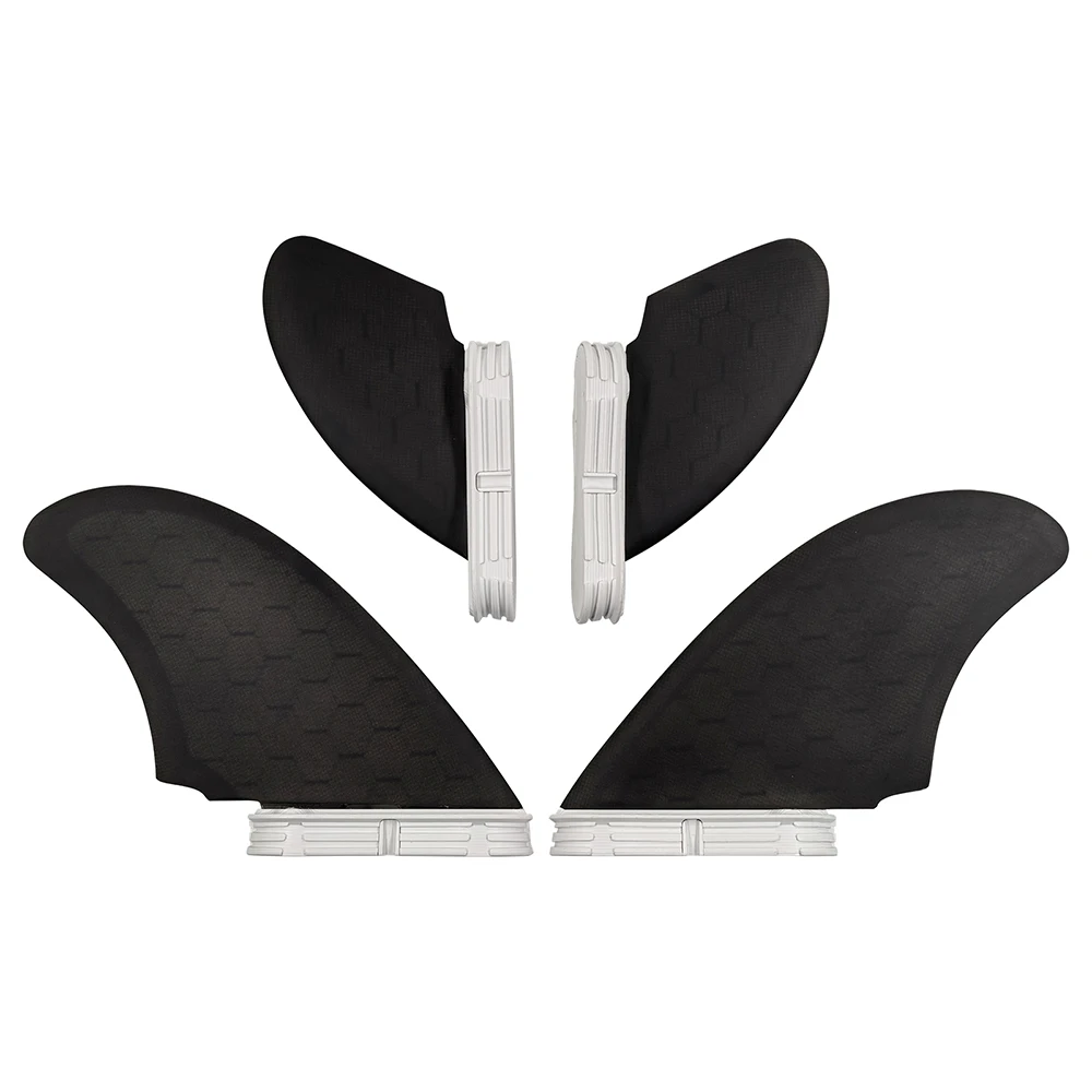 UPSURF FCS II RM Surf Fins Set-Twin Fins+Trailer Thuster Performance Core Big Honeycomb Lightweight Quilhas 4pcs For Surfboard