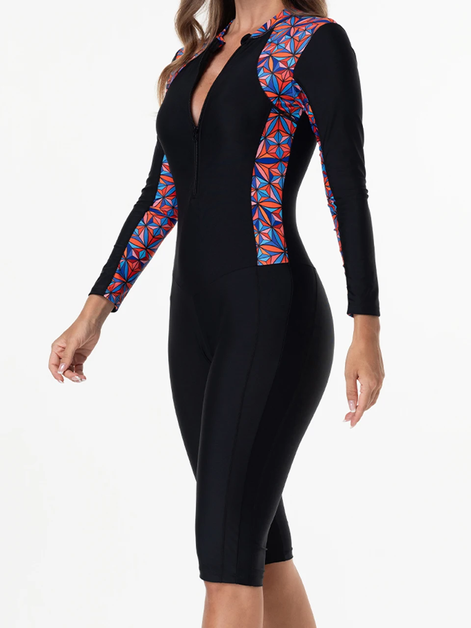 2026 New One Piece Slim Rash Guard Swimwear Women Patchwork Swimsuit High Elasticity Bathing Suit Female Surfing Swimming Suit