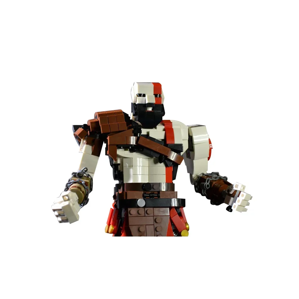 Gobricks MOC God of Wars 2018 Kratoss Model Building Blocks Games Action Figures Brickheadzs Bricks DIY Assembly Toys Kids Gift