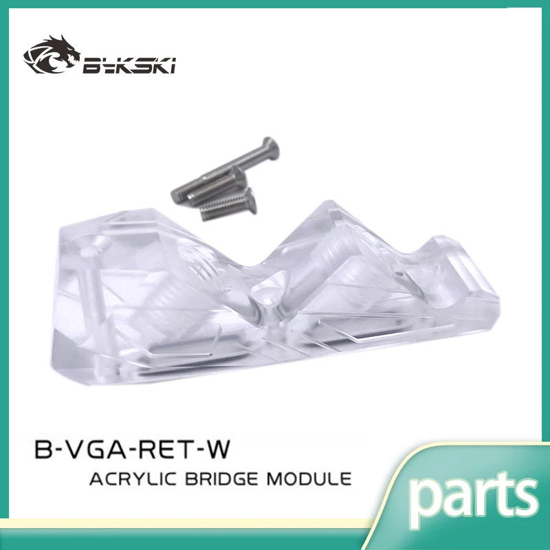 Bykski B-VGA-RET-W Acrylic Transparent GPU Reversing Terminal Use for Graphics Card Water Cooler Block Computer Cooling System