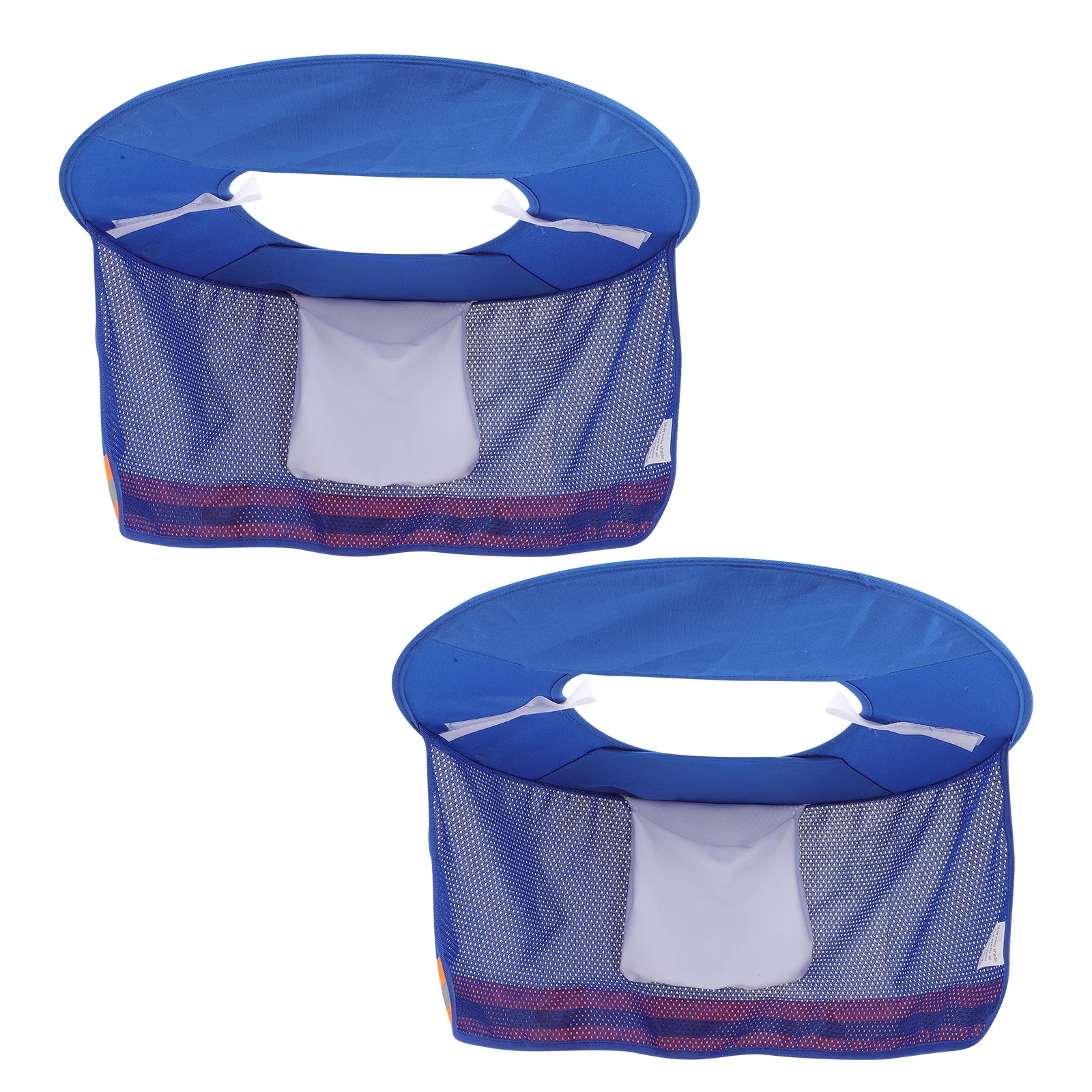 

2 Pcs Sun Protection Reflective Safety Neck Cover Chargeable Hard Hat Brim Shade Net Visor Cap Miss