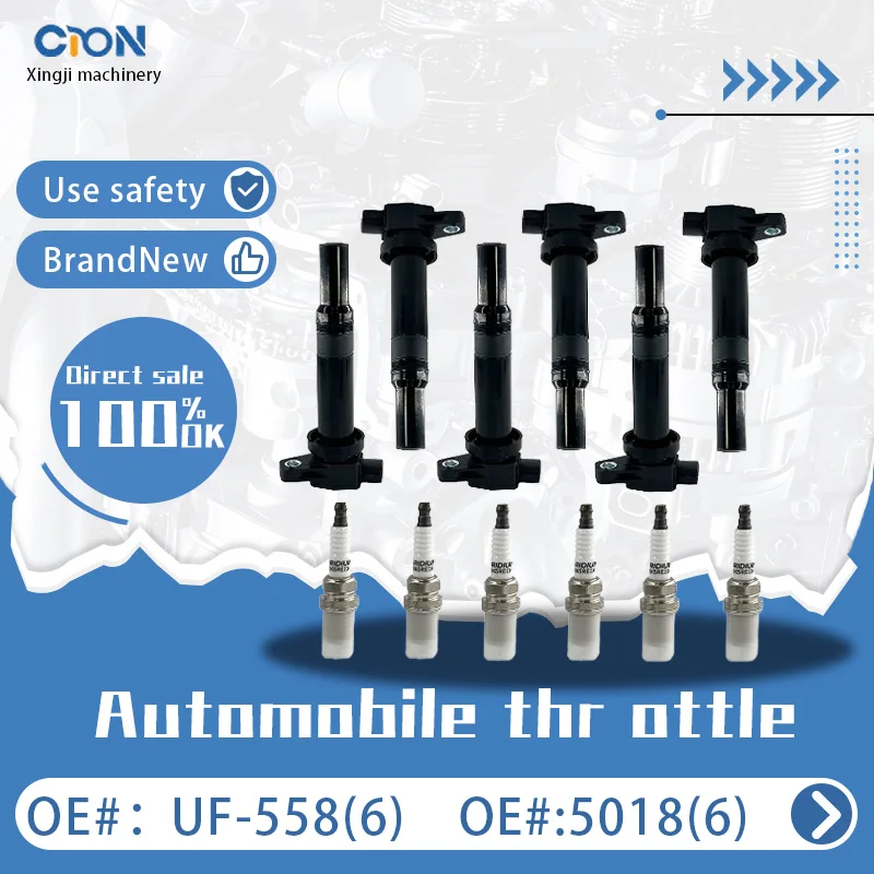 

a set of Xingji 6 Ignition Coil Packs and Spark Plugs For Hyundaii Santa Fe K-ia Optima Rondo 2.7L V6 #UF558 And #5018