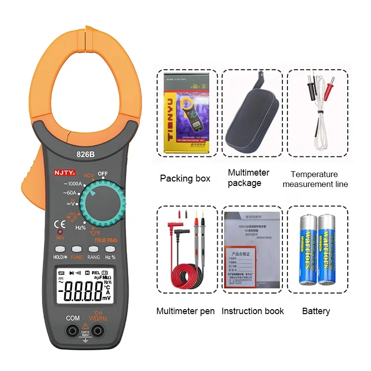 سعر منخفض ثلاث مراحل صحيح RMS 826B مقياس مشبك عامل الطاقة مع تسجيل البيانات #5