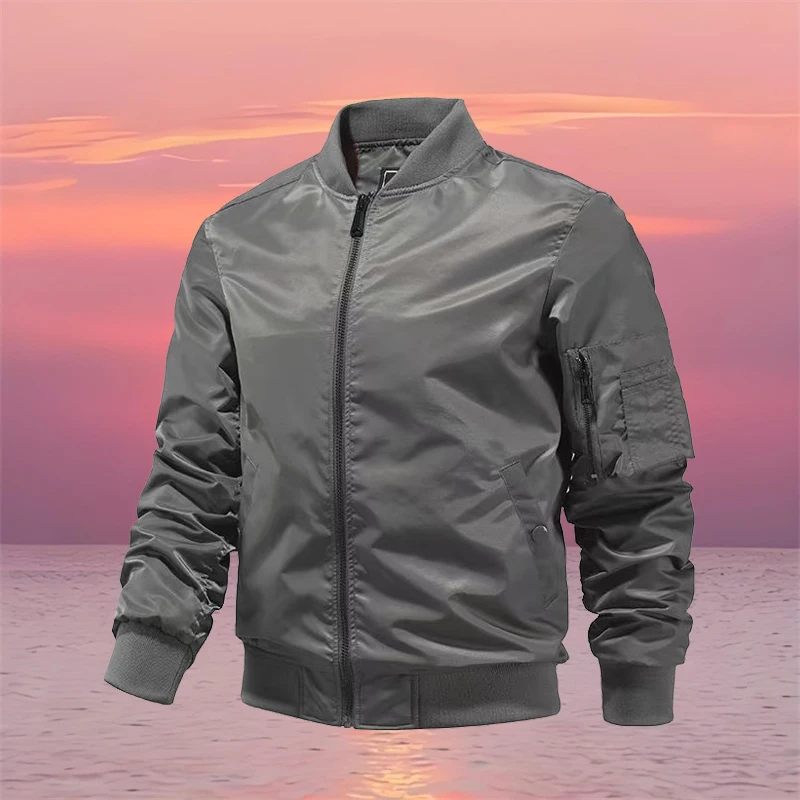 سترة MA1 Air Force Bomber، معطف عصري رفيع ومناسب للرجال، مناسب لـ M-5XL في الربيع والخريف #2
