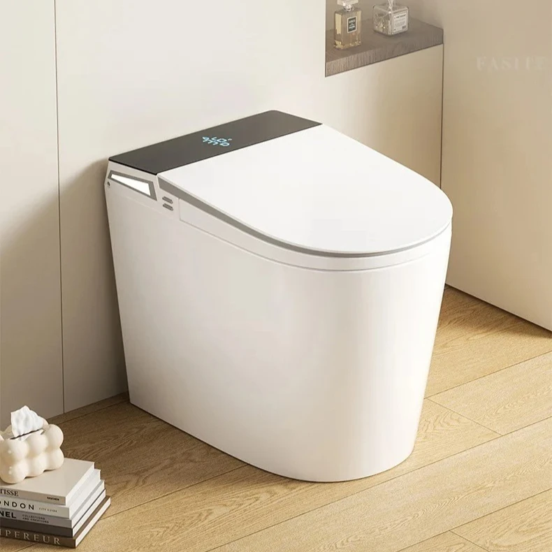 

Smart Toilet Automatic Flip Toilet with Built-in Foam Shield 58CM Small Apartment
