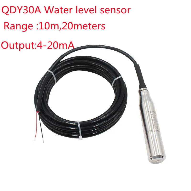 20m 25m 30m Cable Length 4-20mA Submersible Liquid Level Transmitter Sensor Fuel Tank Level Sensor Transducer Factory