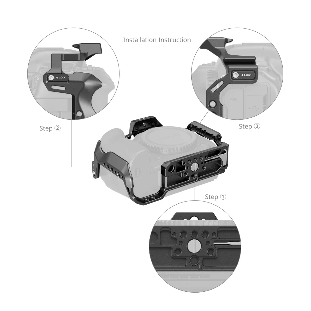 SmallRig L-Shape Mount Plate/Cameras Cage  for Canon EOS R5 Mark II,4983/4978