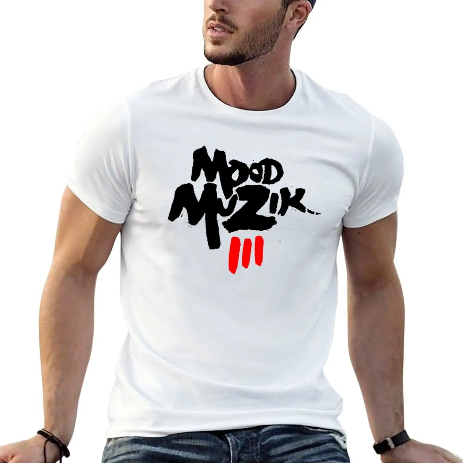 Mood Muzik 3 T-shirt summer tops tops quick-drying Men's cotton t-shirt