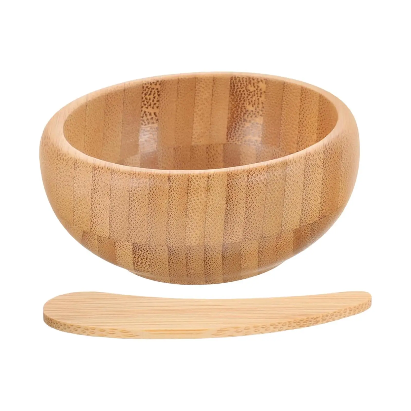 Bamboo Facial Mixing Bowl Set with Spoon Makeup Brushes Kit Mixing Tool for Women and Female Salon Use