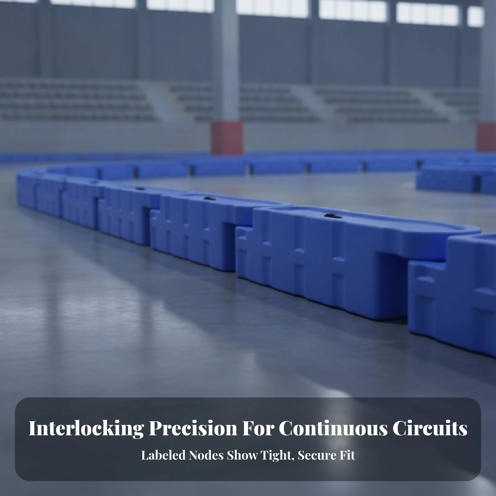 Impact Resistant Floating Water Barrier for Karting Track with Handle Modular Connection Points Heavy Duty Course Boundary