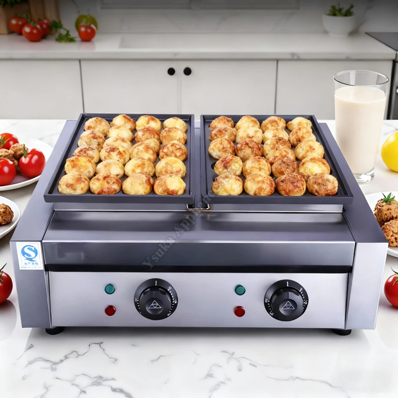 Octopus Meatball Machine Commercial Electric Octopus Oyster Egg Roasting Machine Snack Equipment