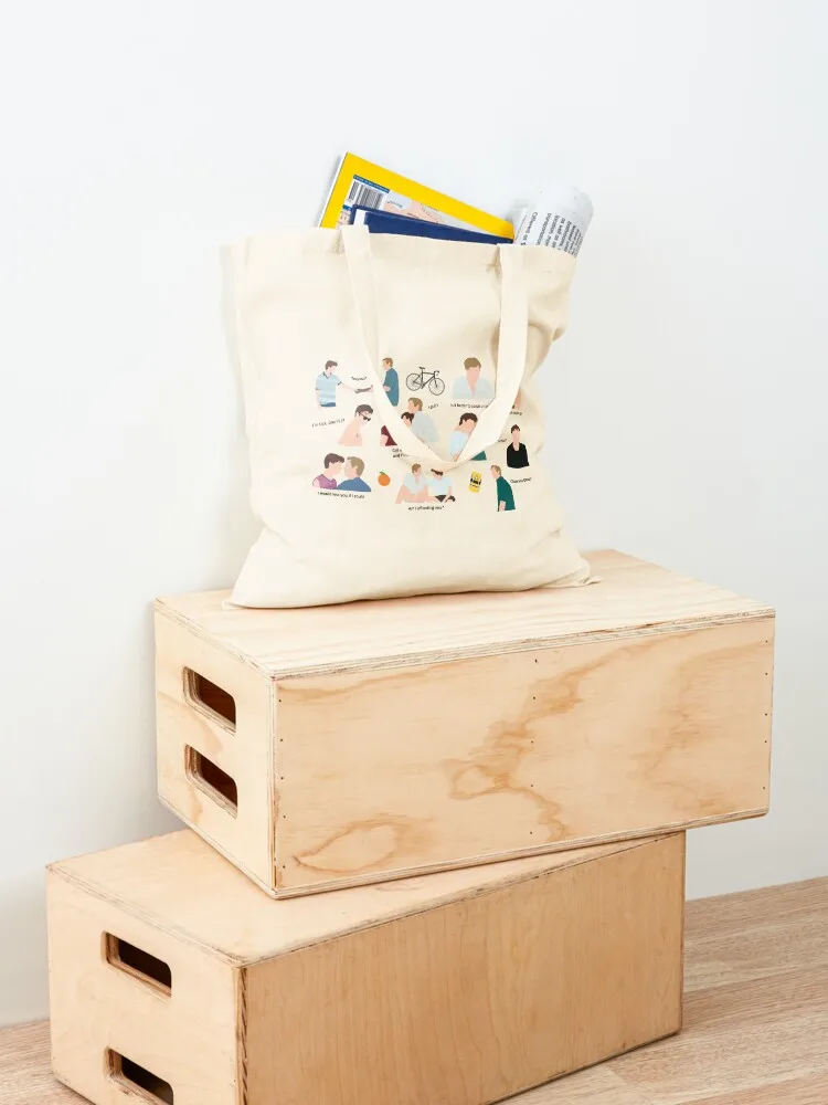 Call Me By Your Name pattern with movie quotes Tote Bag Women's shopper bag Candy bags canvas tote bags ecological bags