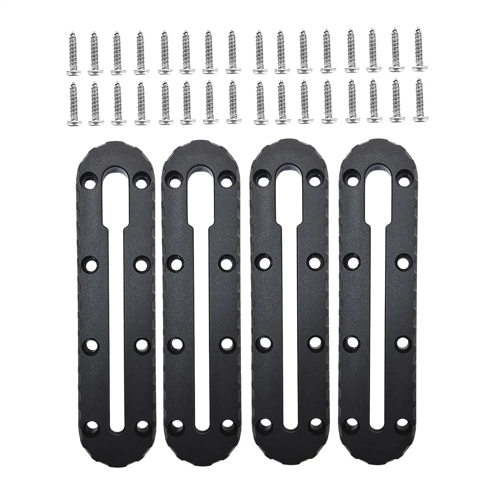 

Kayak Rail 4 Pieces Universal Multifunctional Low Profile Kayak Gear Track Accessories For Fish Finder Cup Holder Cleats