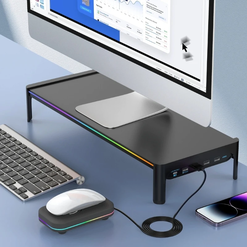 YYDS 1PCS USB Mouse Jiggler Mouse Mover com LED Mouse agitando para despertar o computador