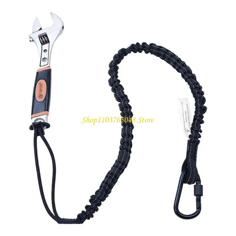 R53E Durable Nylon Tool Lanyard Rope with Spring Screw Lock Carabiner Tether Lanyard