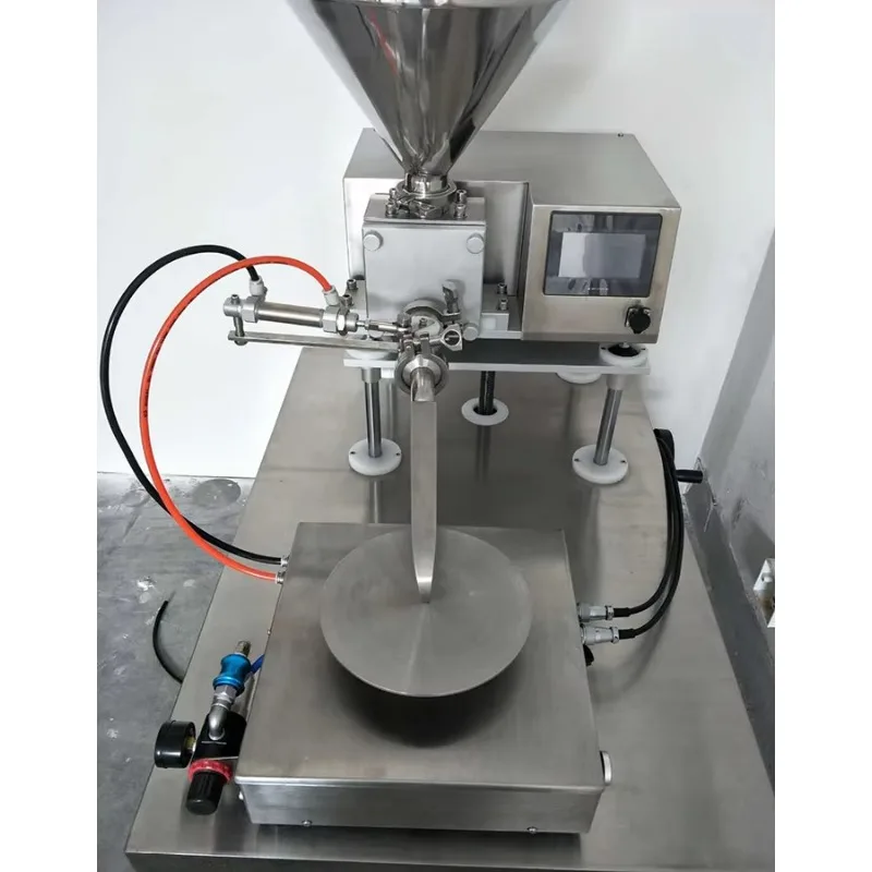 Semi Automatic Birthday Cake Cream Coating Machine Stainless Steel Cake Icing Smearing Machine For Bakery Customized